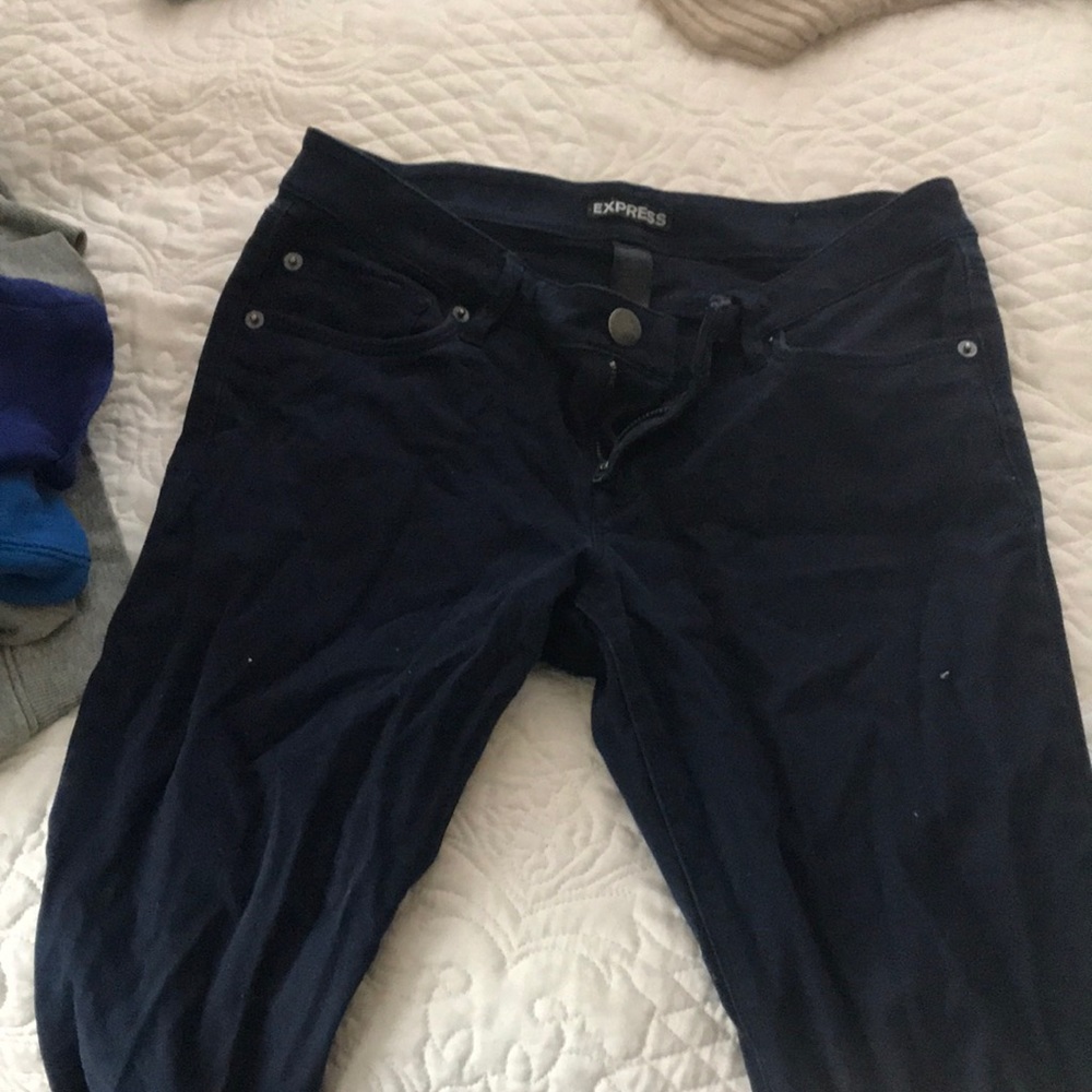 Navy express skinny jeans